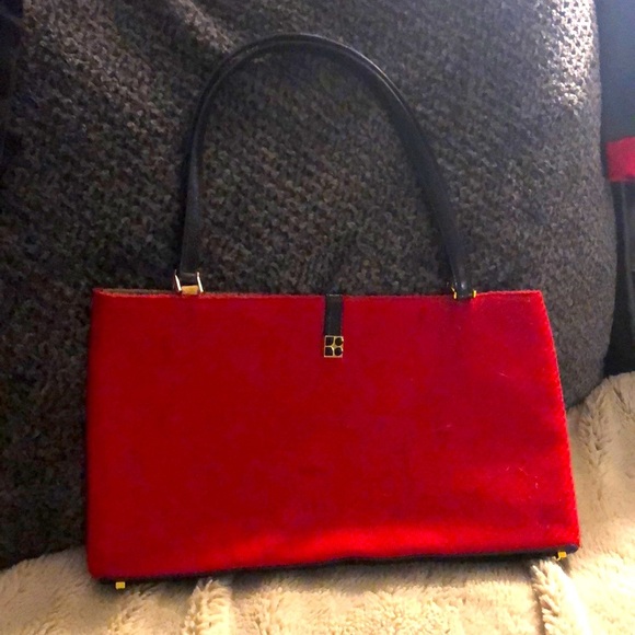 Kate Spade Medium Red Tweed Purse - Picture 1 of 7